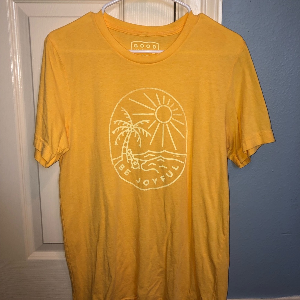 yellow joyful shirt